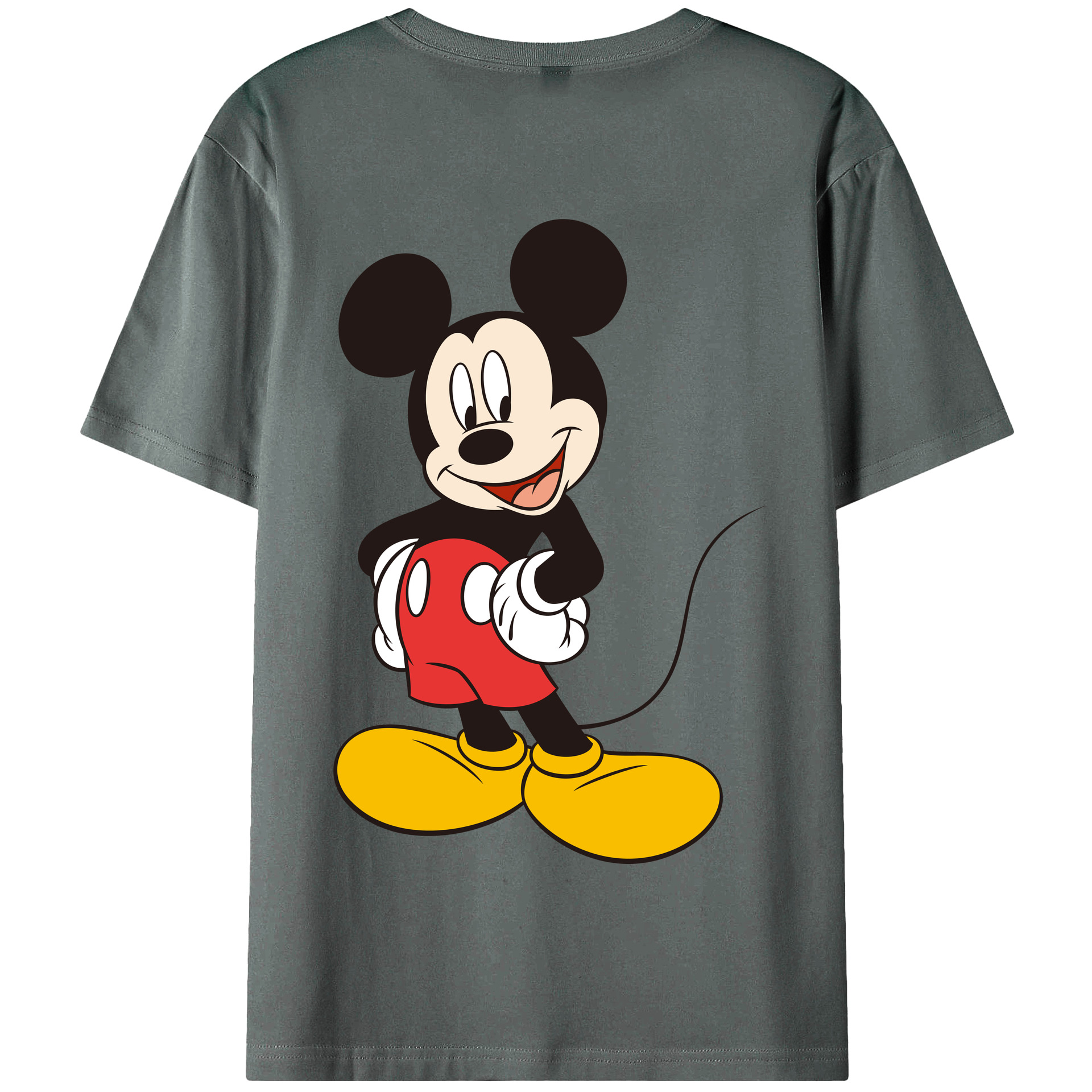 （画像用） ミッキーマウス Mickey Mouse 綿100％半袖Tシャツ（背面プリント）